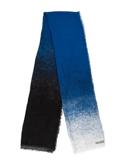 Pre-owned Kenzo Colorblock Pattern Scarf In Multi