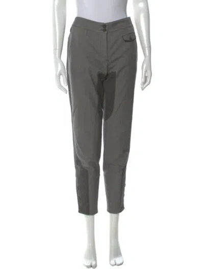 Pre-owned Kenzo Colorblock Pattern Skinny Leg Pants In Gray