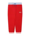 Kenzo Colour-block Cotton Blend Track Pants In Yellow