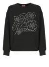 Kenzo Womens Black Constellation Metallic Brand-embroidered Cotton-jersey Sweatshirt In Black