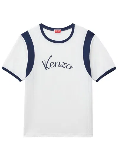 Kenzo College-style Cotton T-shirt In White