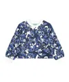 Kenzo Contrasting Edges Floral Print Sweatshirt In Blue