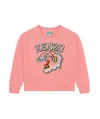 Kenzo Contrasting Logo Print Sweatshirt In Pink