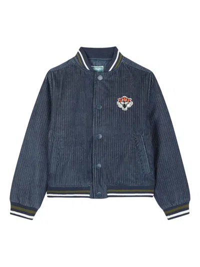 Kenzo Kids' Corduroy Bomber Jacket In Blue