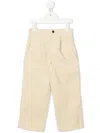 Kenzo Corduroy Straight-leg Trousers In Neutrals
