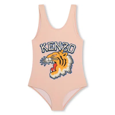 Kenzo Kids' Costume Con Logo In Pink