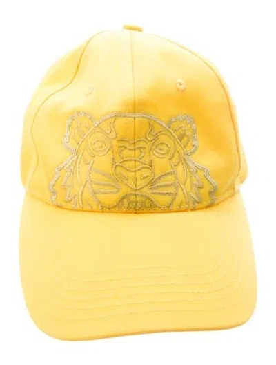 Pre-owned Kenzo Cotton Baseball Hat In Yellow