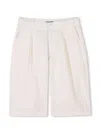 Kenzo Cotton Bermuda Shorts In Neutrals