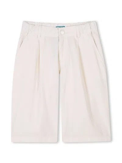 Kenzo Kids' Cotton Bermuda Shorts In Beige