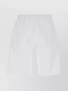 KENZO COTTON BERMUDA SHORTS WITH EMBROIDERED FLOWER DETAIL