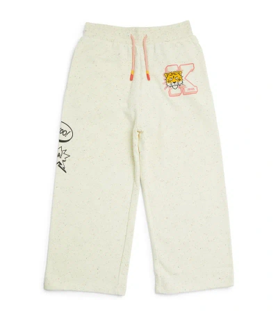 Kenzo Kids' Cotton-blend Campus Sweatpants (2-14 Years) In Neutral