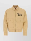 KENZO COTTON BLEND JACKET WITH POINT COLLAR AND BUTTONED CUFFS