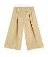 Kenzo Cotton Blend Loose Trousers In Nude