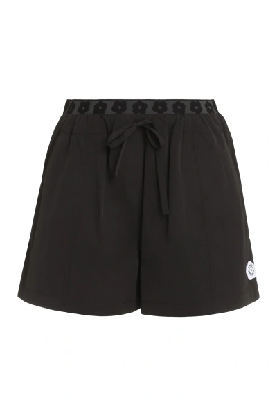 Kenzo Cotton Blend Shorts In Black
