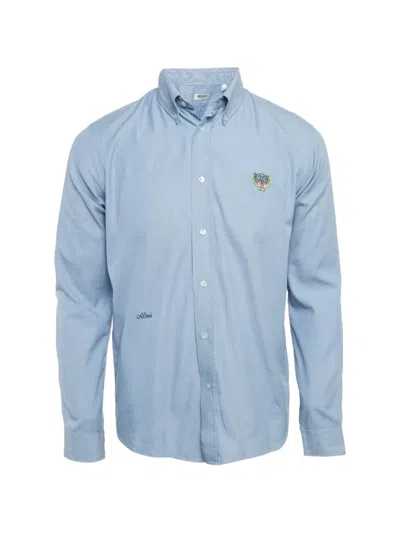 Pre-owned Kenzo Cotton Button-down Shirt In Blue