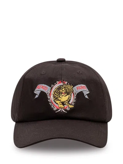 Kenzo Cotton Cap In Black
