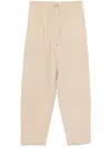 Kenzo Solid Color Lightweight Cotton Cargo Pants In Brown
