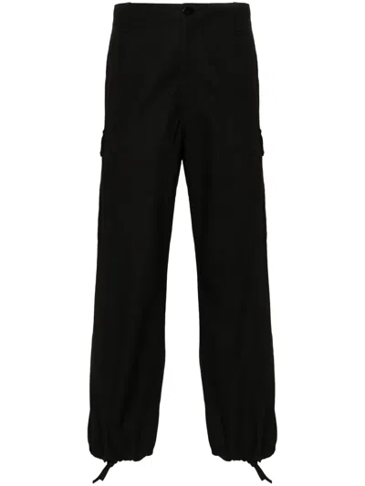 Kenzo Cotton Cargo Pants In Black