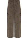 Kenzo Straight-leg Cargo Pants In Brown