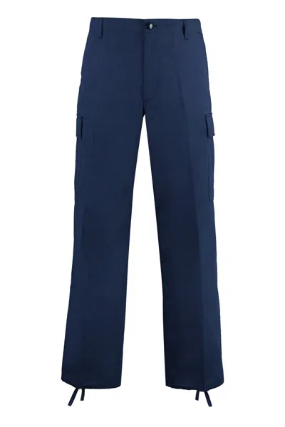 Kenzo Cotton Cargo-trousers In Blue