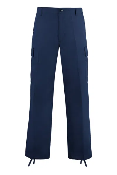 Kenzo Cotton Cargo-trousers In Blue