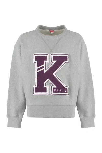 Kenzo Cotton Crew-neck Sweatshirt In Grey