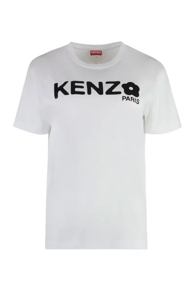 Kenzo Cotton Crew-neck T-shirt In White