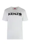 Kenzo Loose T-shirt Organic Cotton Crew Neck In White
