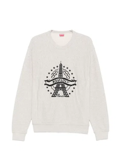 Kenzo Cotton Crewneck Sweatshirt In Neutral