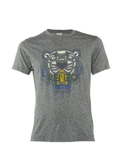 Pre-owned Kenzo Cotton Crew-neck T-shirt In Gray