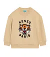 Kenzo Cotton Crochet-tiger Sweatshirt In Brown