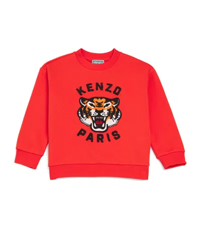KENZO COTTON CROCHET-TIGER SWEATSHIRT