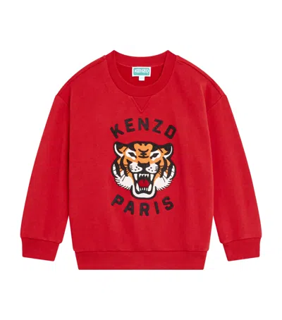 KENZO COTTON CROCHET-TIGER SWEATSHIRT