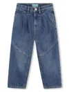 Kenzo Cotton Denim Trousers In Blue