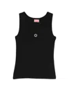Kenzo Cotton Elastane Top In Black