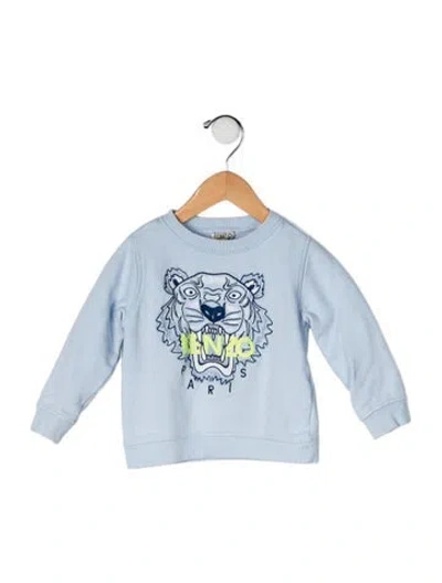 Pre-owned Kenzo Babies' Cotton Embroidered Accent Sweatshirt In Blue