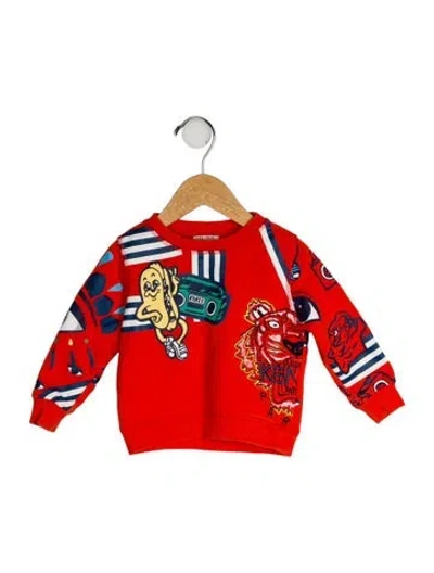 Pre-owned Kenzo Babies' Cotton Graphic Print Sweatshirt In Orange