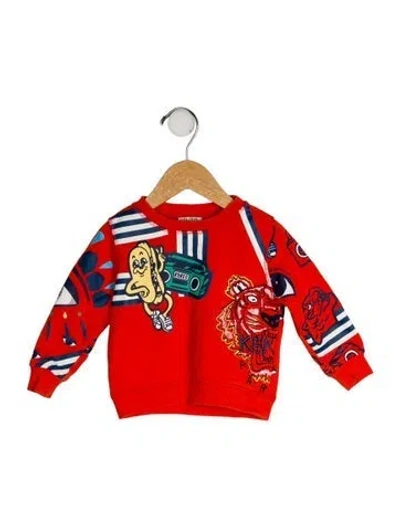 Pre-owned Kenzo Babies' Cotton Graphic Print Sweatshirt In Orange