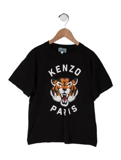 Pre-owned Kenzo Kids' Cotton Graphic Print T Shirt In Black