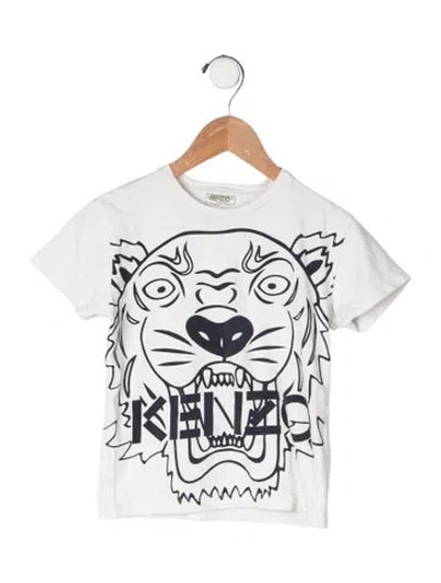 Pre-owned Kenzo Babies' Cotton Graphic Print T Shirt In Blue/white