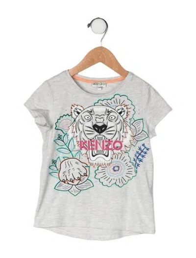 Pre-owned Kenzo Babies' Cotton Graphic Print T Shirt In Grey