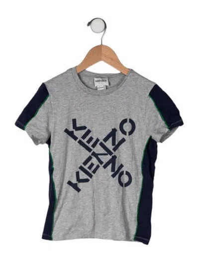 Pre-owned Kenzo Kids' Cotton Graphic Print T Shirt In Grey