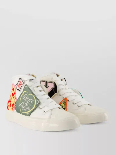 Kenzo Cotton High-top Sneakers In White