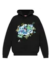 Kenzo Long-sleeved Hooded Hoodie In Black