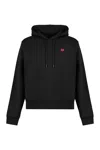 Kenzo Hooded Sweatshirt With Bo In Black