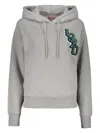 Kenzo Cotton Hoodie In Grey