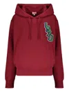 Kenzo Cotton Hoodie In Red