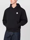 Kenzo Boke Flower 2.0 Cotton Hoodie With Front Print And Kangaroo Pocket In Black