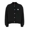 Kenzo Black Stretch Cotton Bomber Jacket In Black