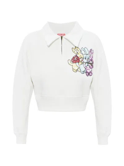 Kenzo Cotton Jersey In White
